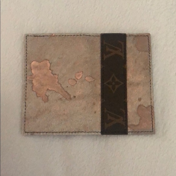 Custom made wallet with Louis Vuitton leather - Picture 2 of 4